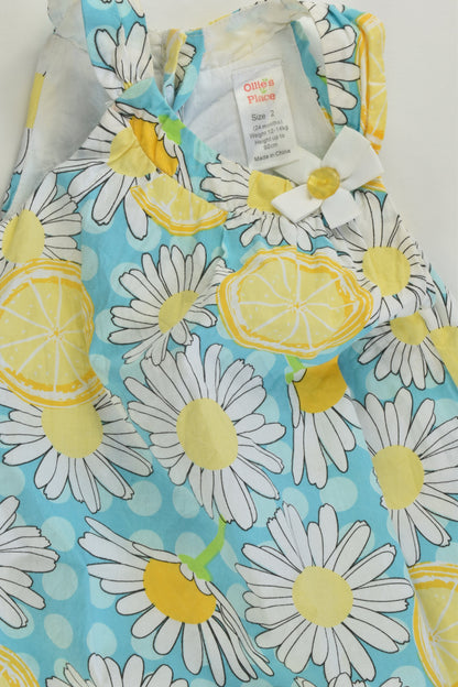 Ollie's Place Size 2 Daisies and Organges Dress