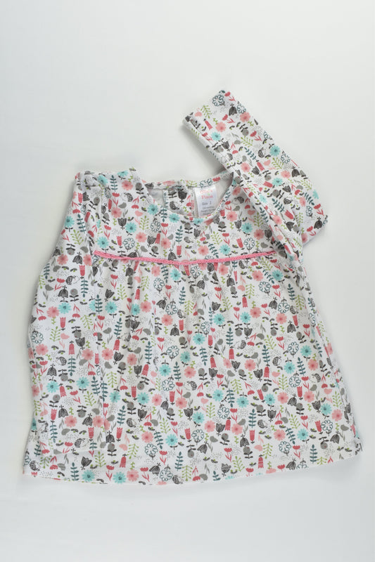 Ollie's Place Size 2 Flowers and Hedgehogs Top