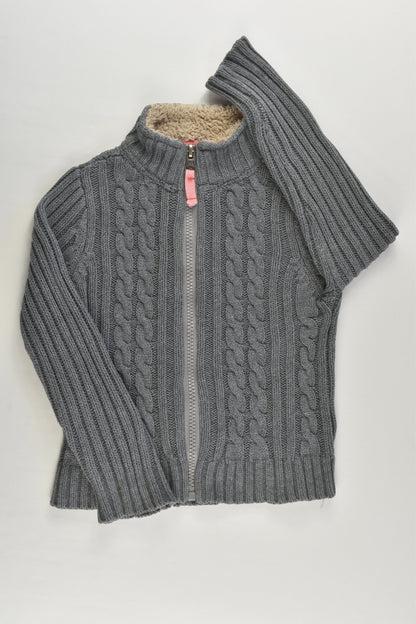 Ollie's Place Size 2 Knitted Zip Jumper