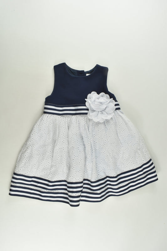 Ollie's Place Size 2 Lined Lace and Stripes Dress