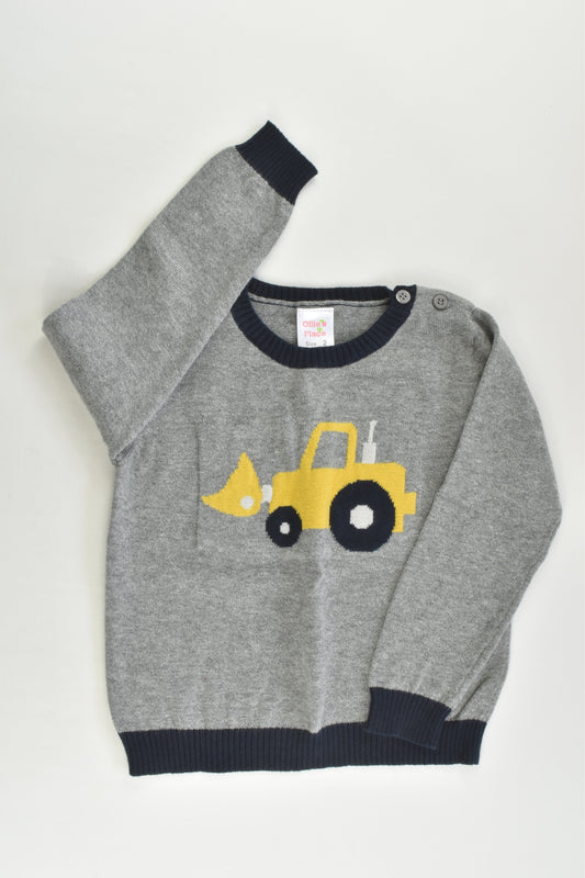 Ollie's Place Size 2 Vehicle Knitted Jumper