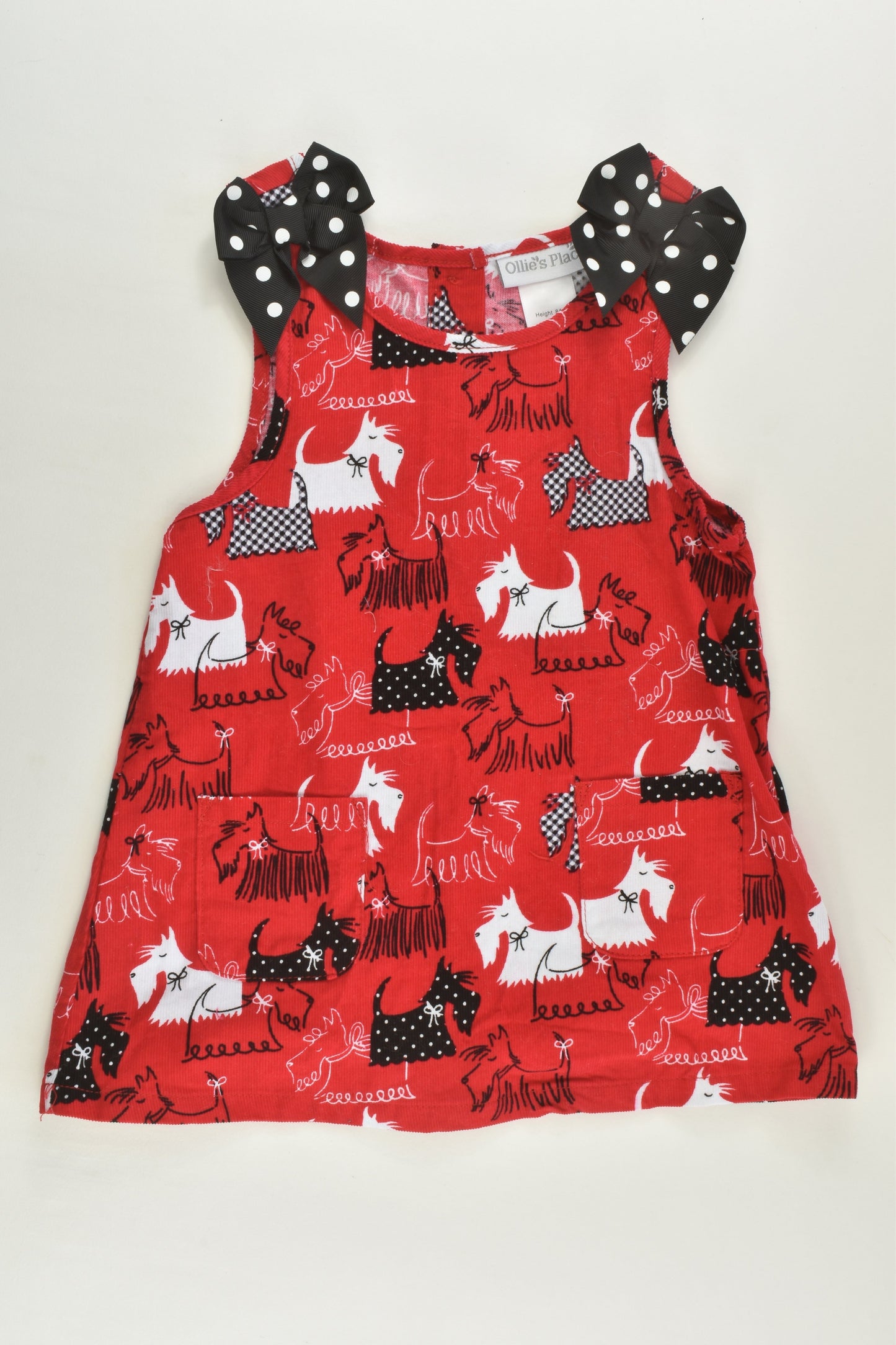 Ollies's Place Size 1 Dogs and Stripes Outfit