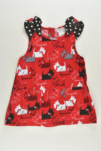 Ollies's Place Size 1 Dogs and Stripes Outfit