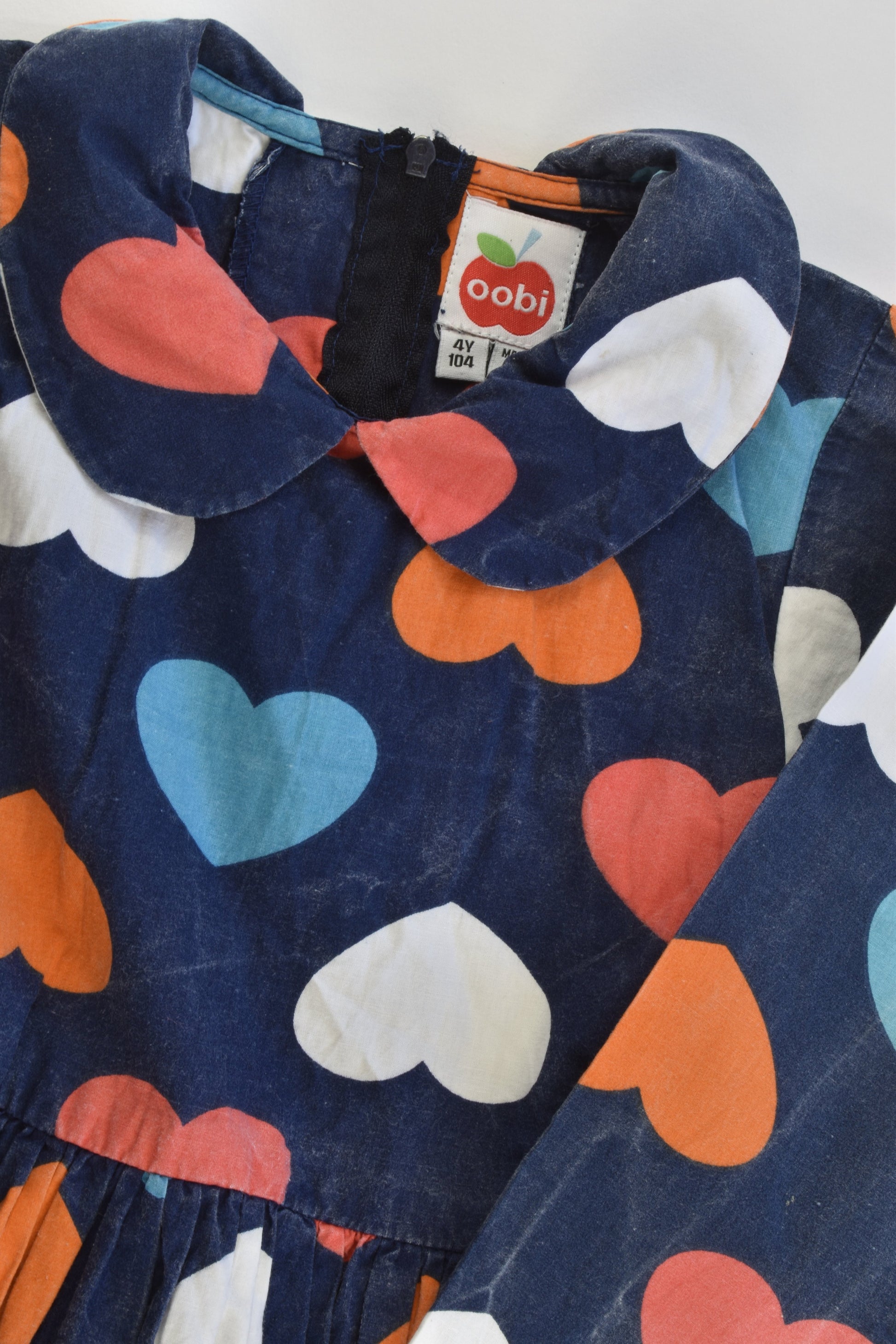 Oobi (Australia) Size 4 (104 cm) Lined Love Hearts Dress with Tulle