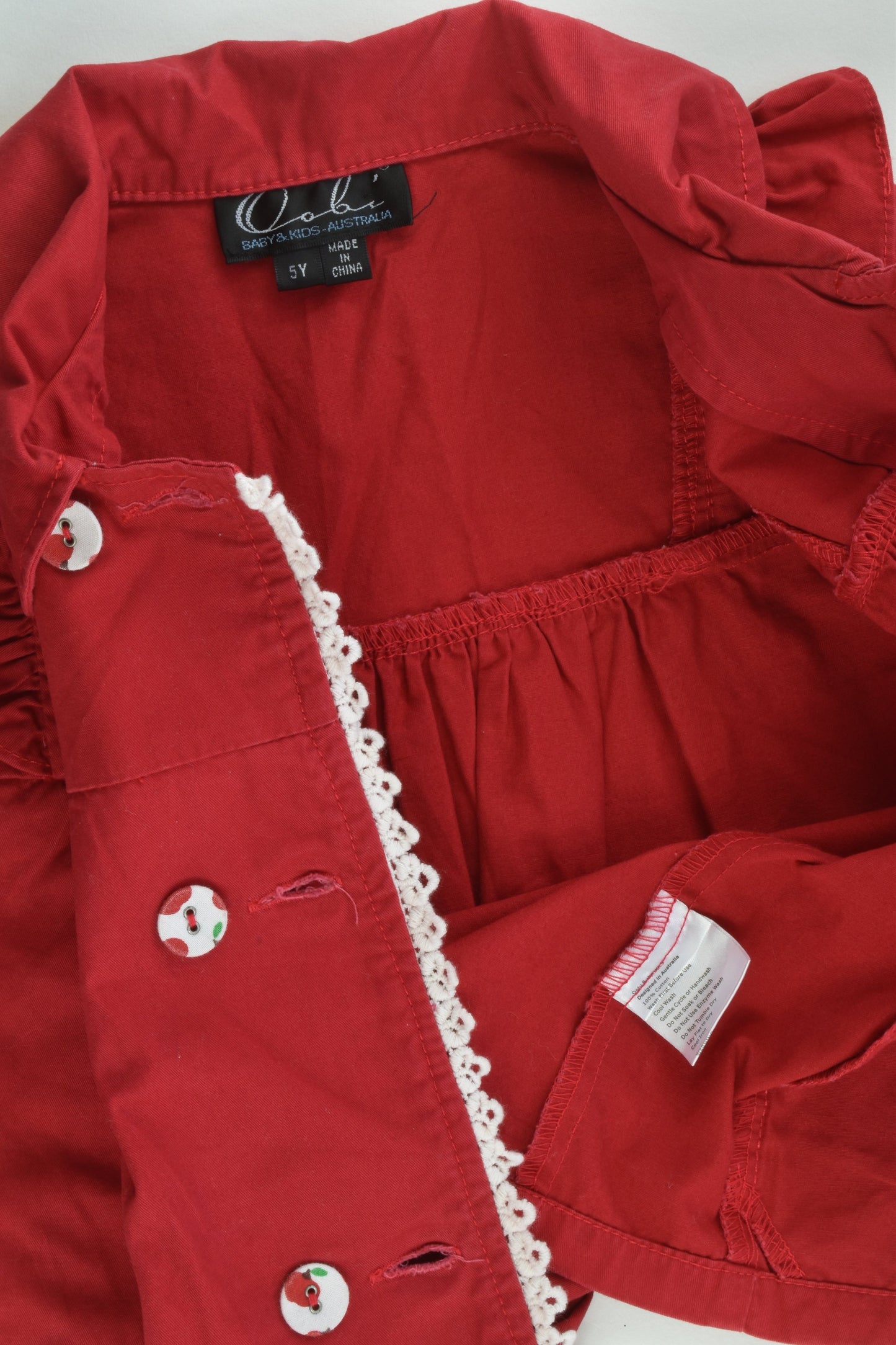 Oobi Australia Size 5 Red Jacket