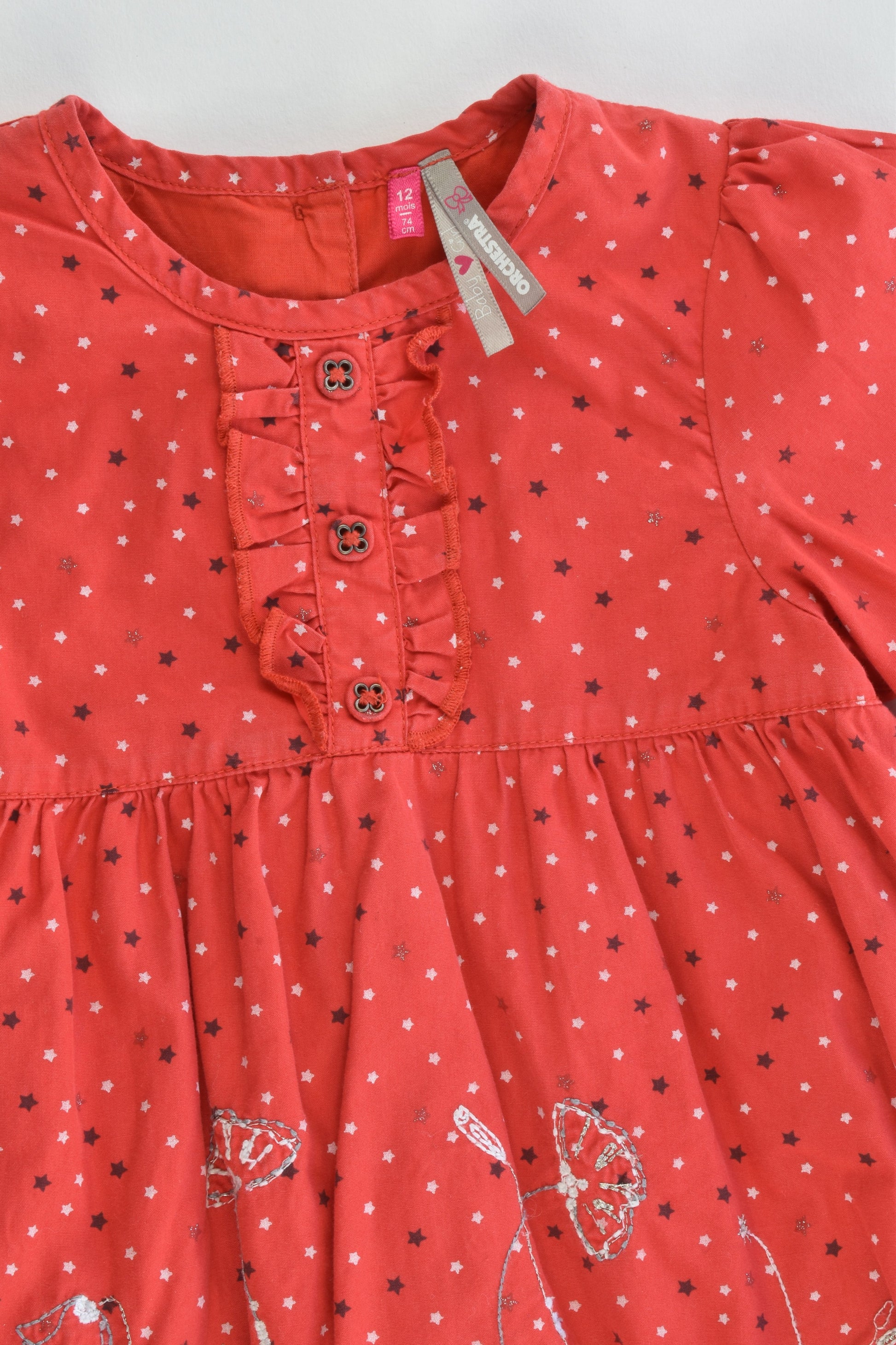 Orchestra France Size 12 months (74 cm) Lined Blouse/Tunic