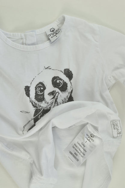 Organics by Higgledee Size 1 Panda Top