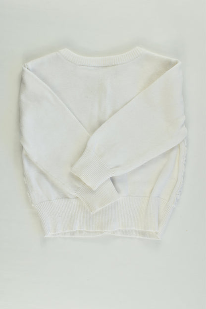 Origami Size 0 Cardigan with Lace Flowers