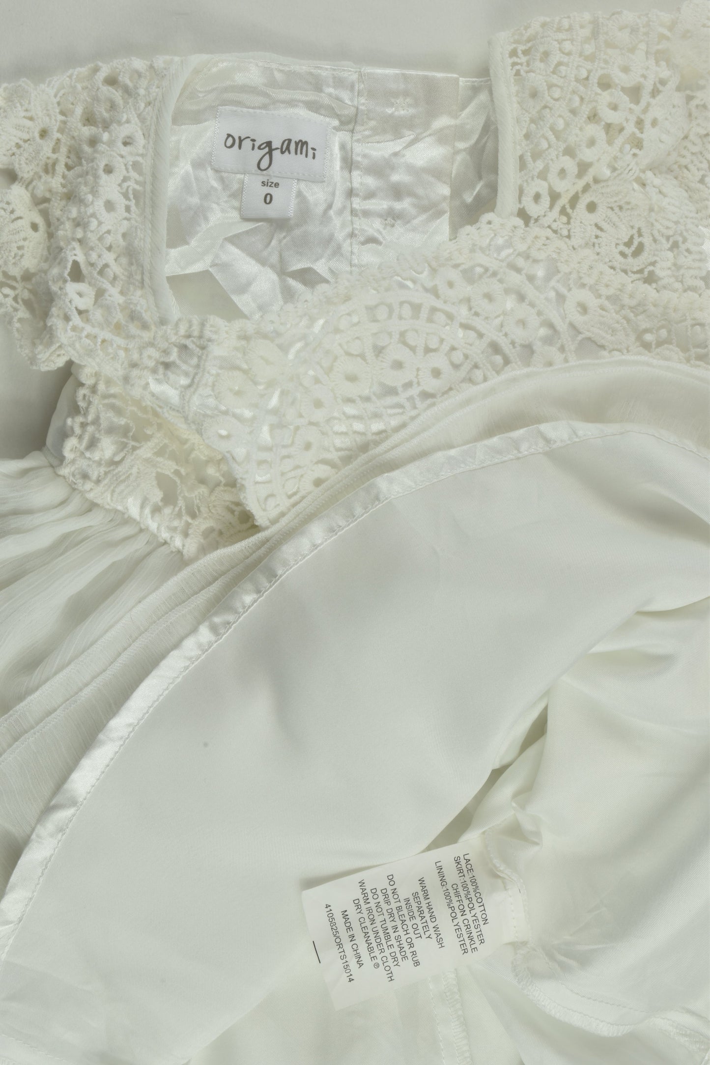 Origami Size 0 Lace Front Special Occasion Dress