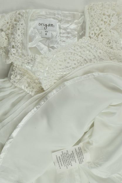 Origami Size 0 Lace Front Special Occasion Dress