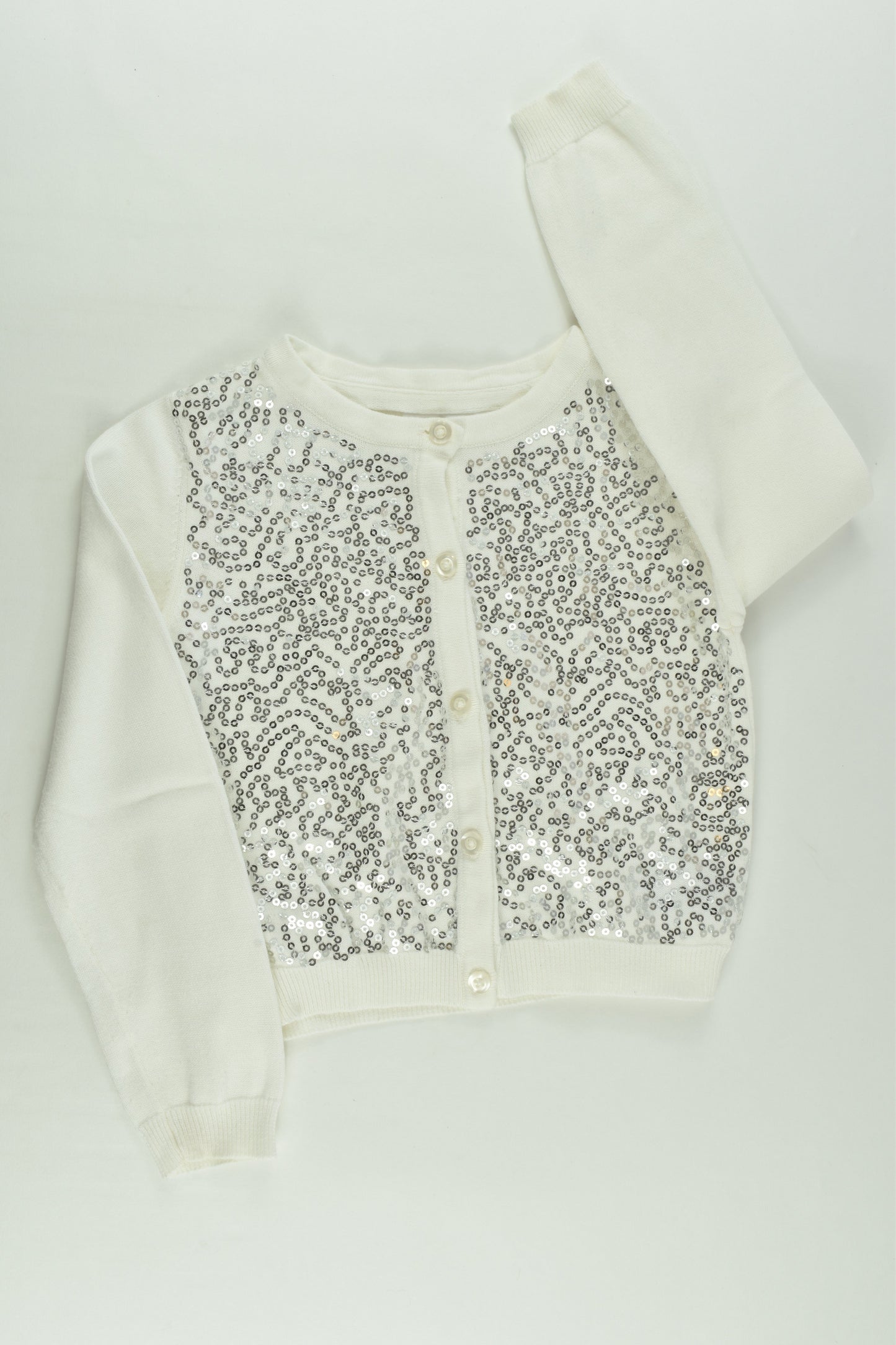 Origami Size 5 Cardigan with Silver Sequins