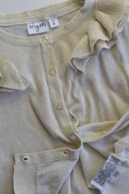 Origami Size 8 Ruffle Cardigan