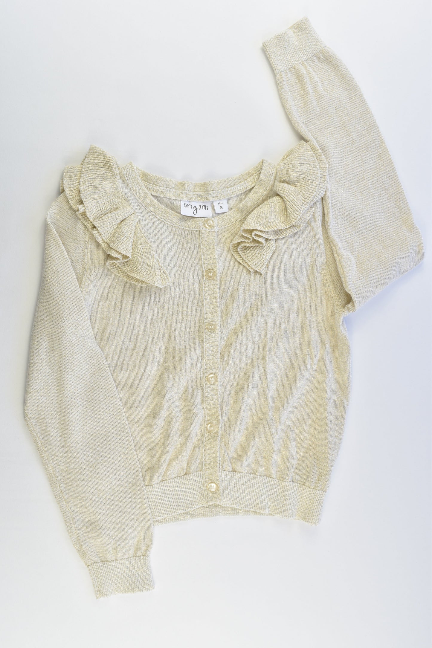 Origami Size 8 Ruffle Cardigan