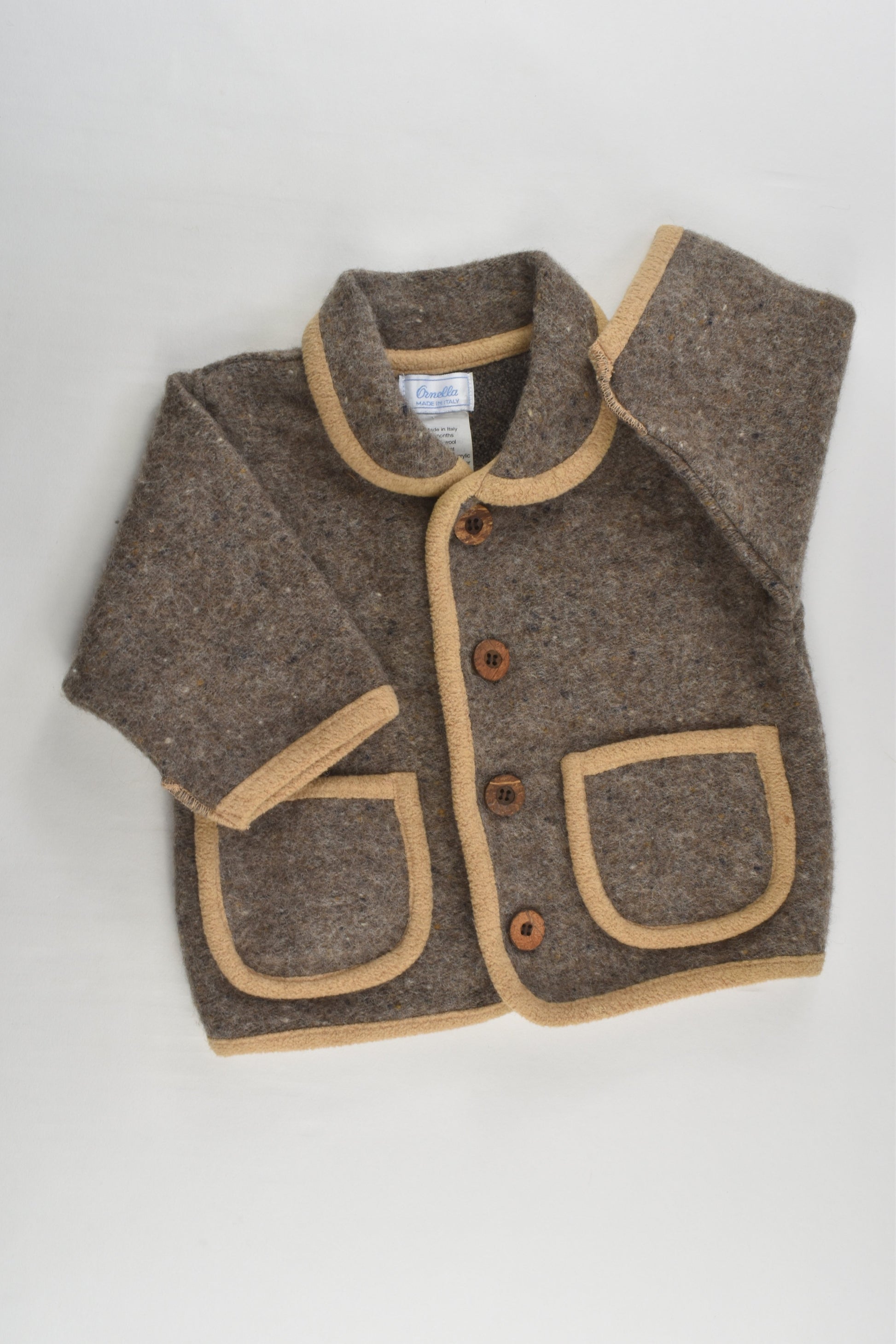 Ornella (Italy) Size 0 (9 months) Dogs and Snow Wool Jacket