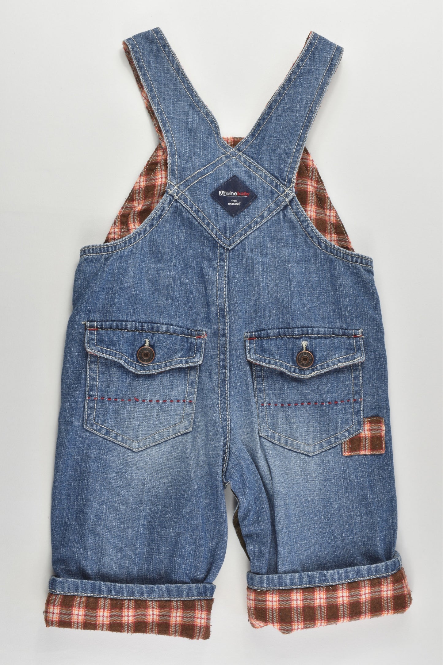 OshKosh Size 00 (6 months) Denim Overalls