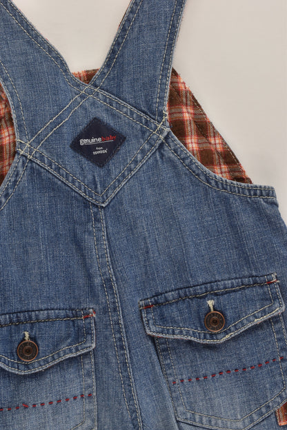 OshKosh Size 00 (6 months) Denim Overalls
