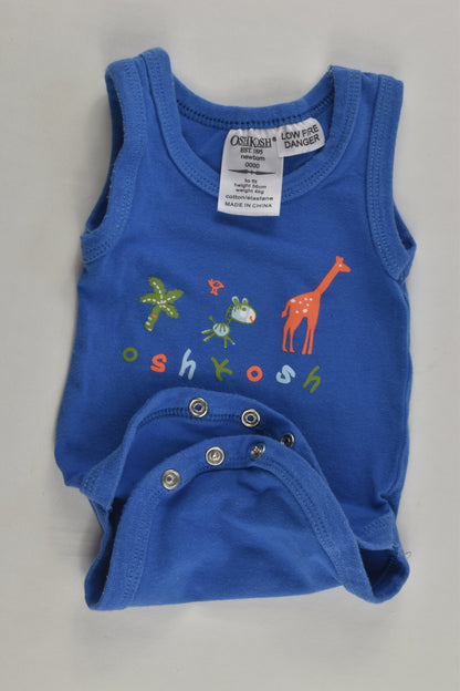 OshKosh Size 0000 Animals and Palm Tree Bodysuit