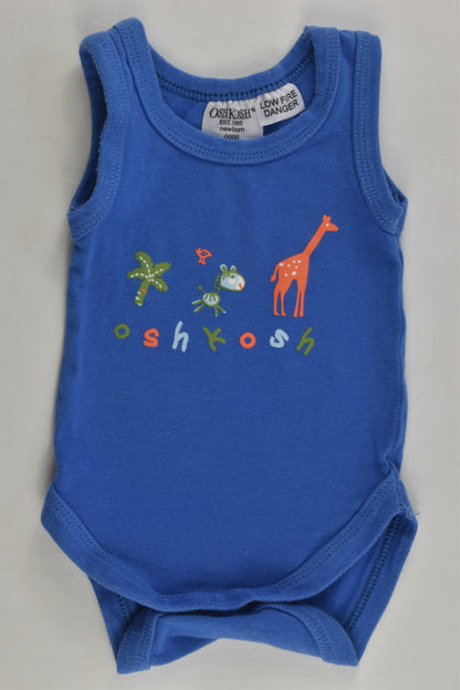 OshKosh Size 0000 Animals and Palm Tree Bodysuit
