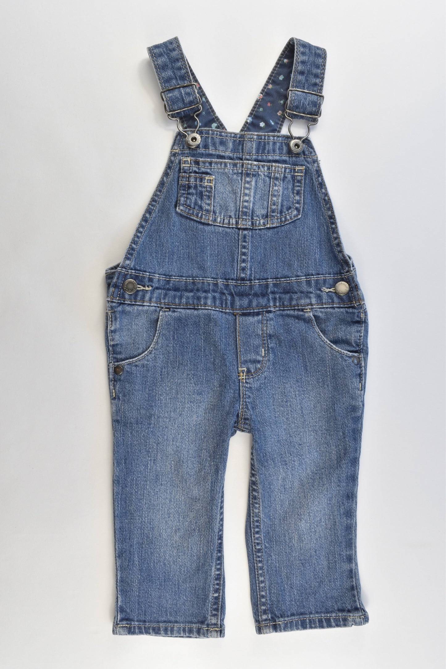 OshKosh Size 12 months Stretchy Denim Overalls