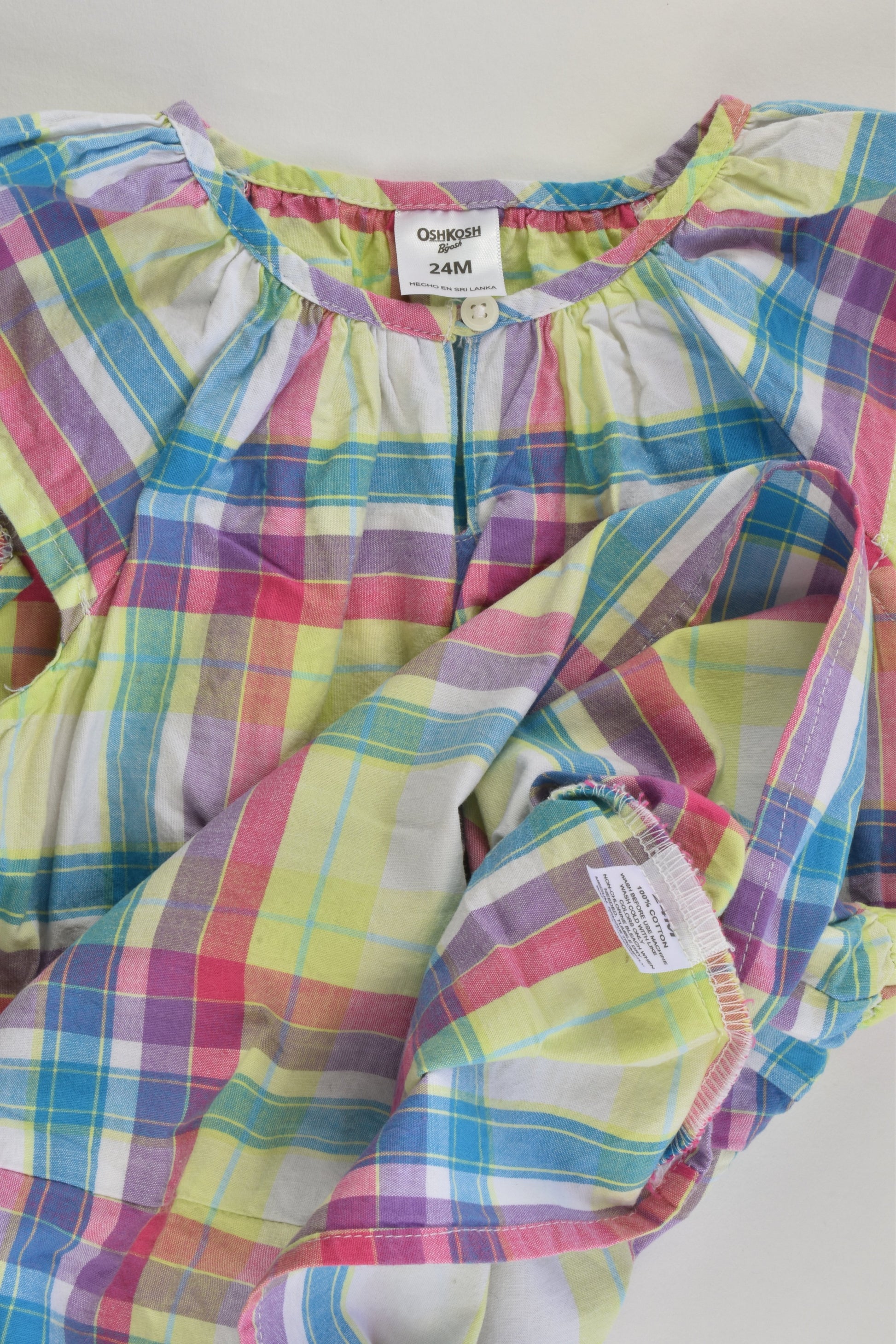 OshKosh Size 2 (24 months) Checked Dress