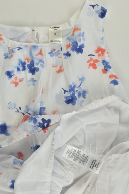 OshKosh Size 6 Lined Floral Dress