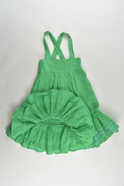 Ouch Size 1 Green Lace Details Dress