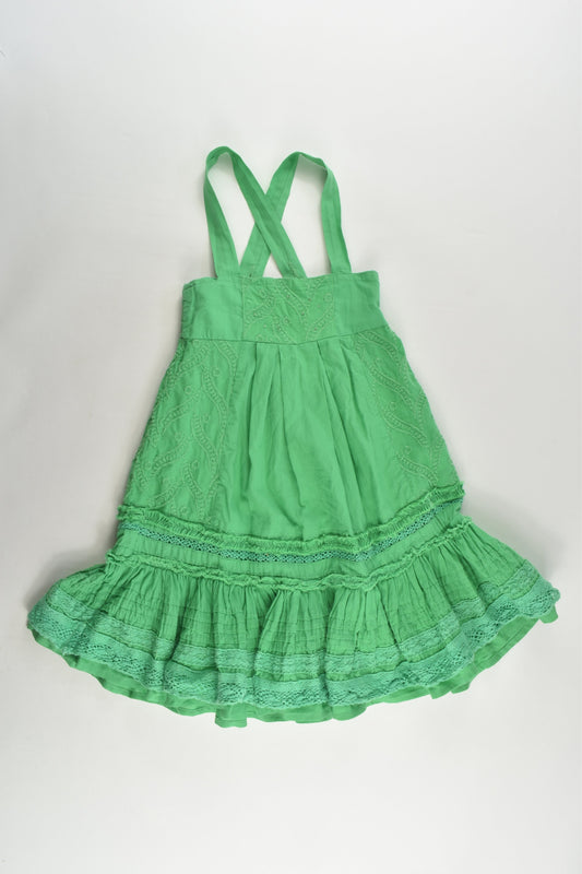 Ouch Size 1 Green Lace Details Dress
