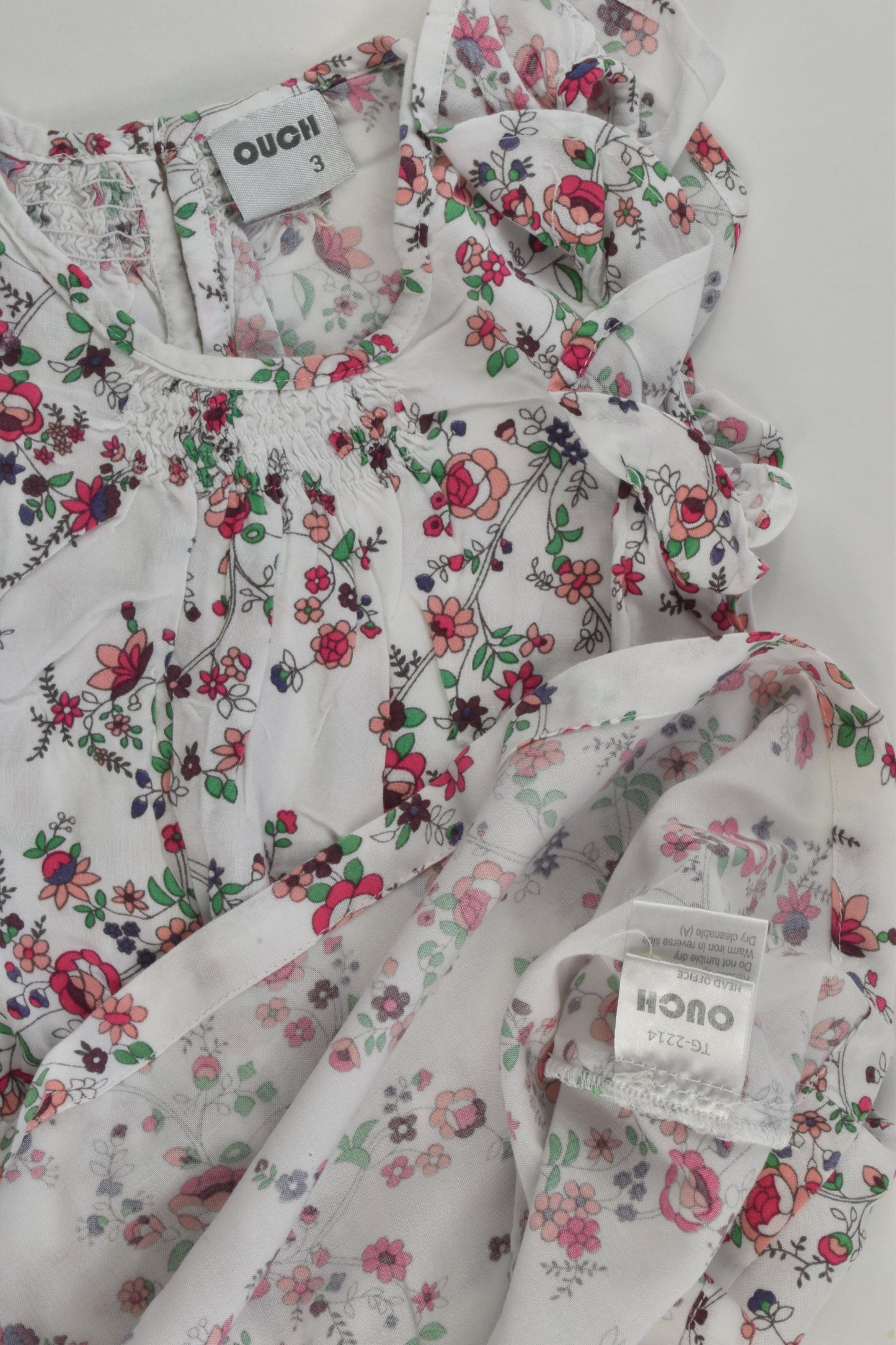 Ouch Size 3 Floral Viscose Dress