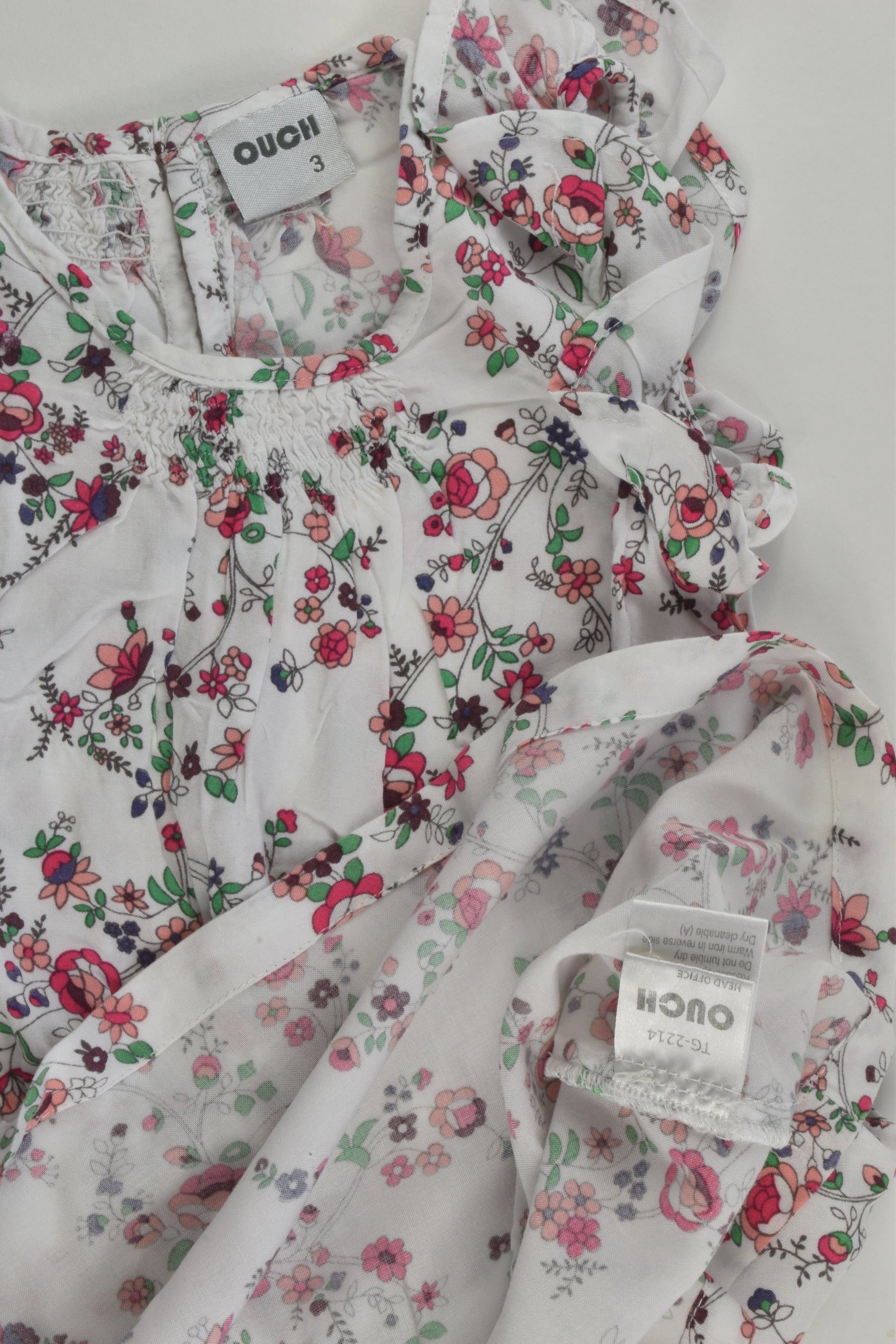 Ouch Size 3 Floral Viscose Dress