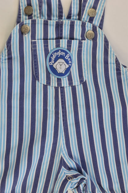 Paddington Bear Size 00 Short Striped Overalls