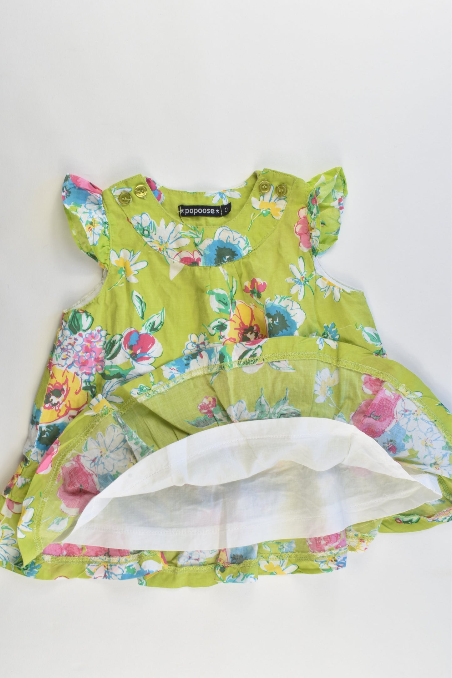 Papoose Size 0 Lined Floral Dress