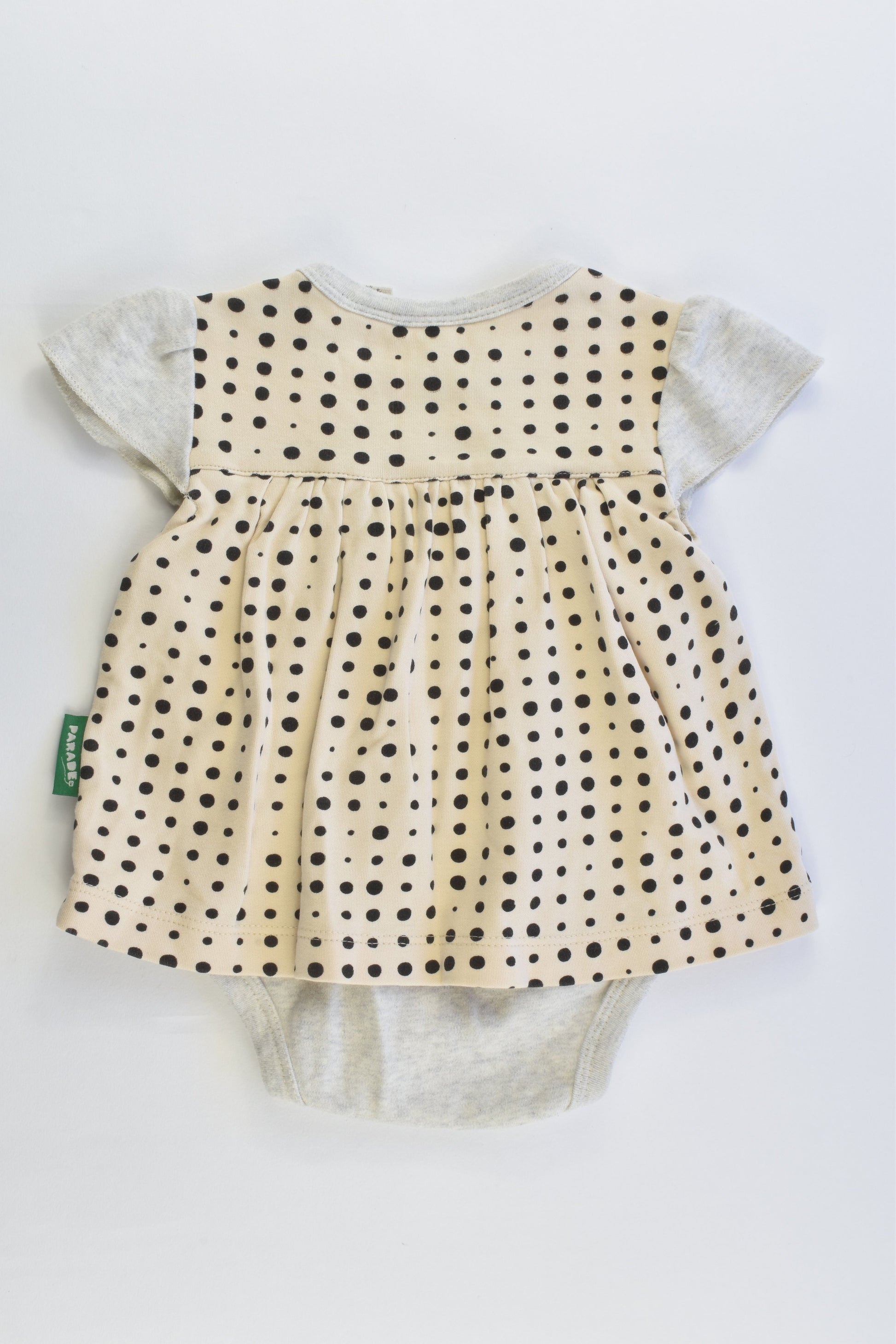 Parade Size 00 (3-6 months) Organic Dress with Bodysuit Underneath