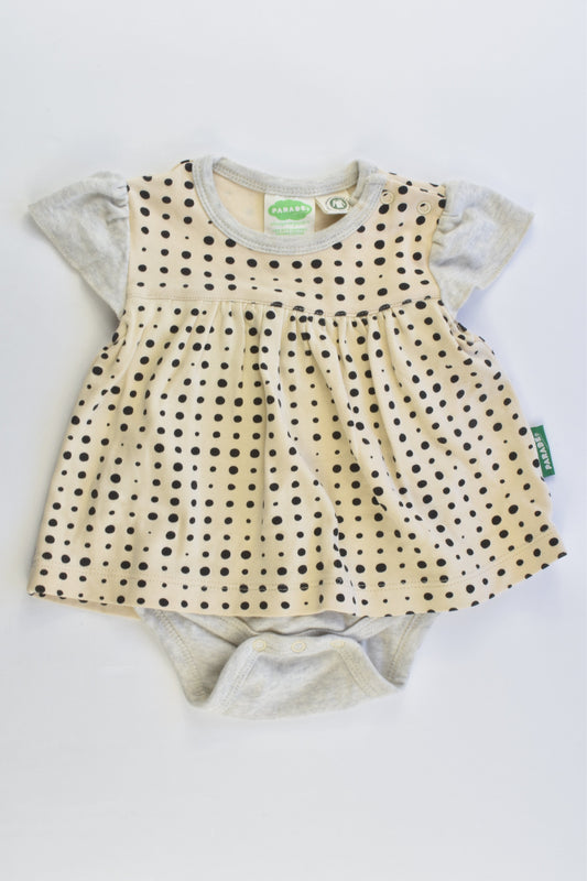 Parade Size 00 (3-6 months) Organic Dress with Bodysuit Underneath