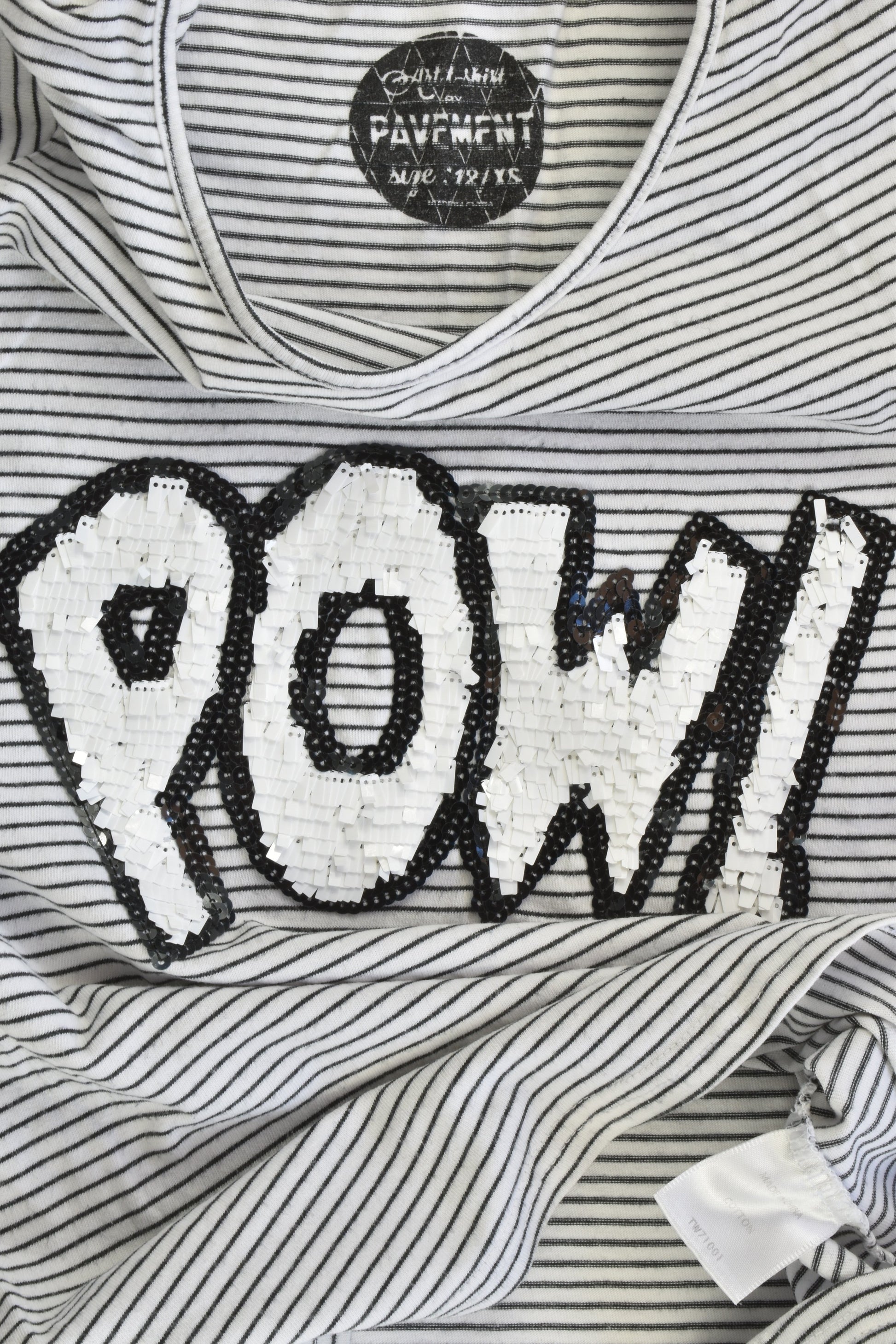 Pavement Size 12 'Pow!' Striped T-shirt