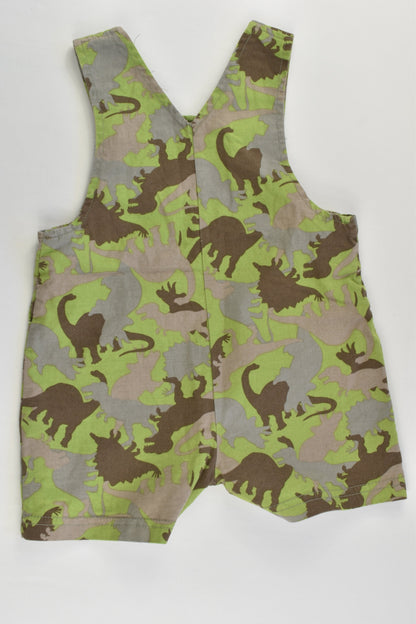 Peanut Buttons Size 0 (6/9 months) Camouflage Dinosaur Short Overalls