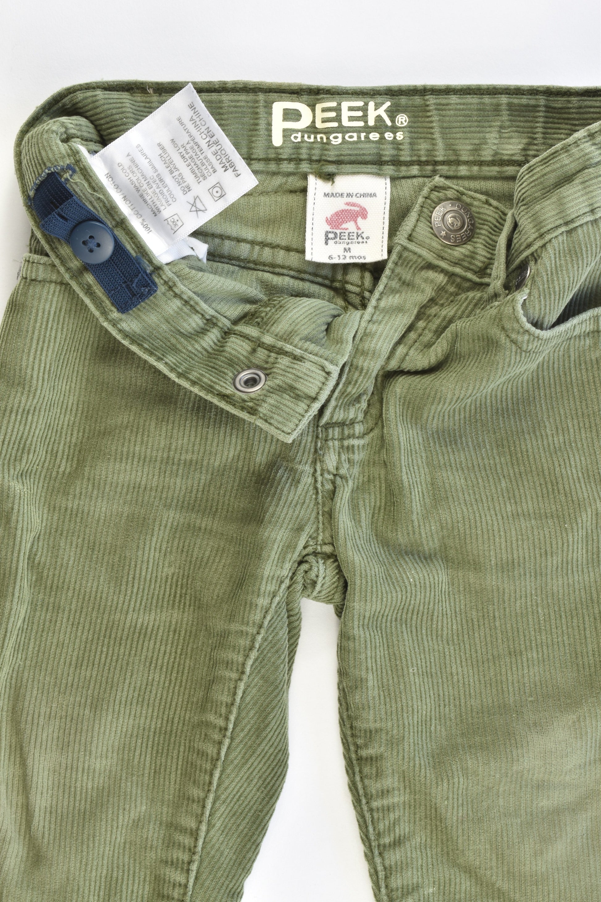Peek Dungarees Size 6-12 months Cord Pants