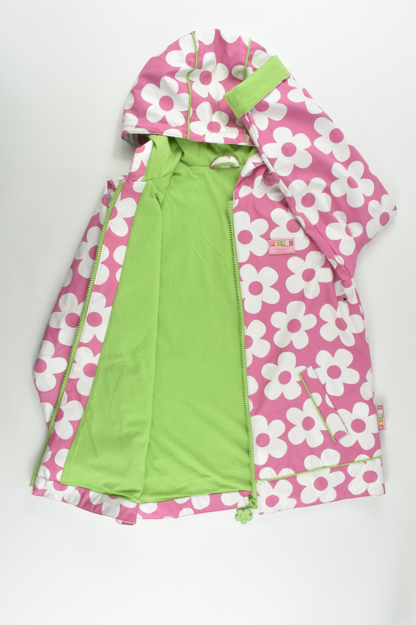 Penny Scallan Size 7-8 Lined Floral Raincoat