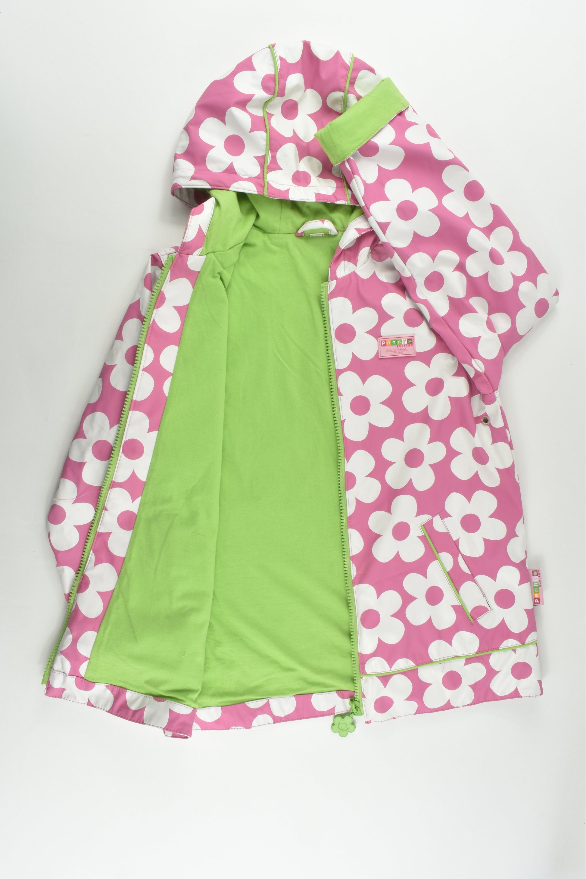 Penny Scallan Size 7-8 Lined Floral Raincoat