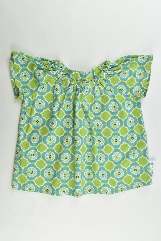 Perriwinkle Size approx 2 Handmade Floral Blouse