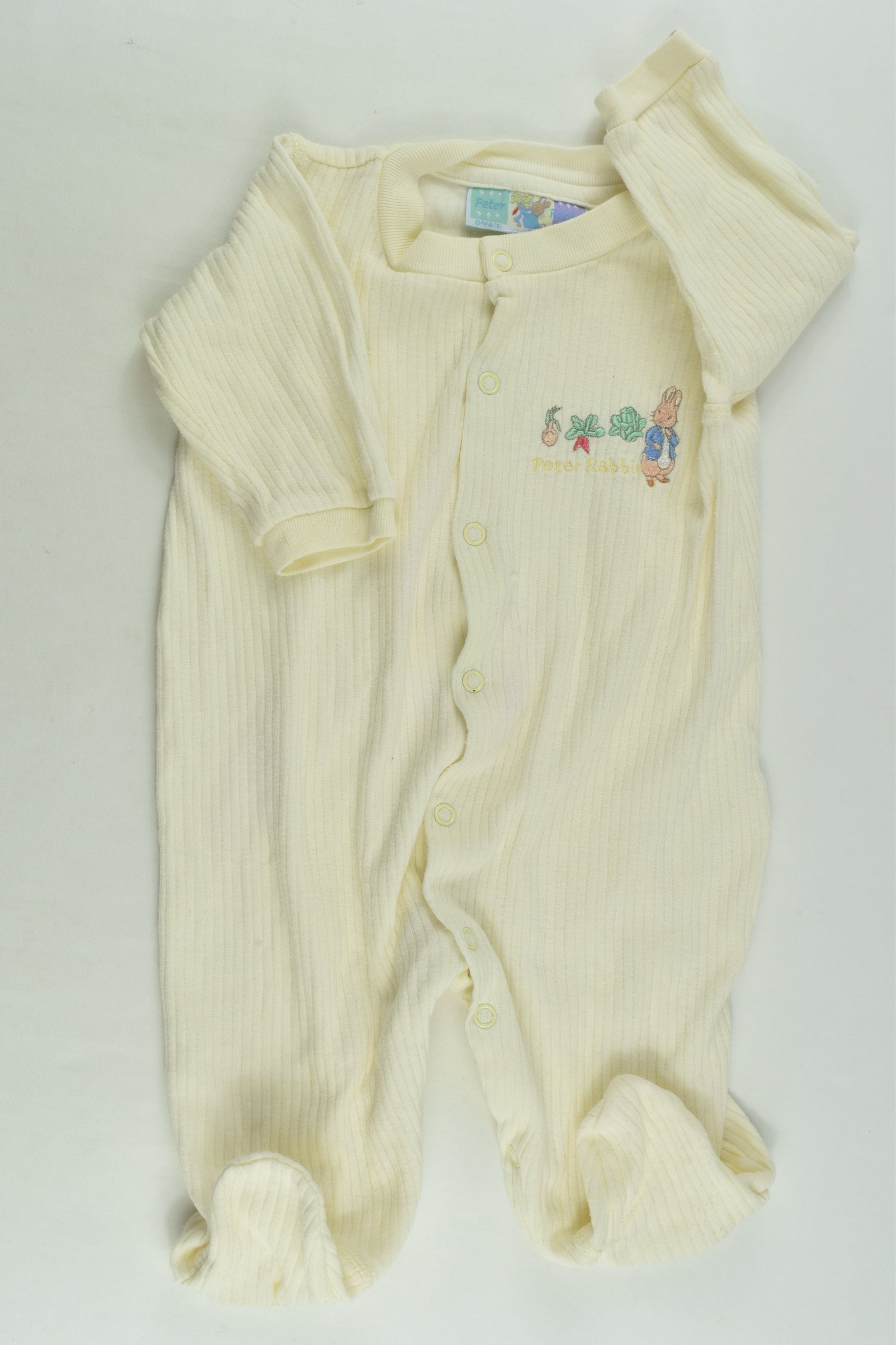 peter Rabbit Size approx 00 Footed Romper