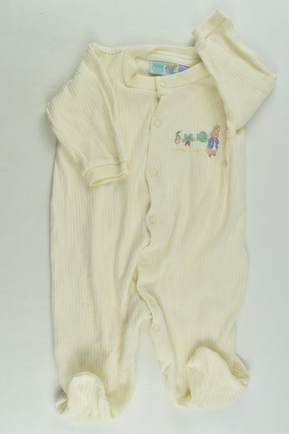 peter Rabbit Size approx 00 Footed Romper