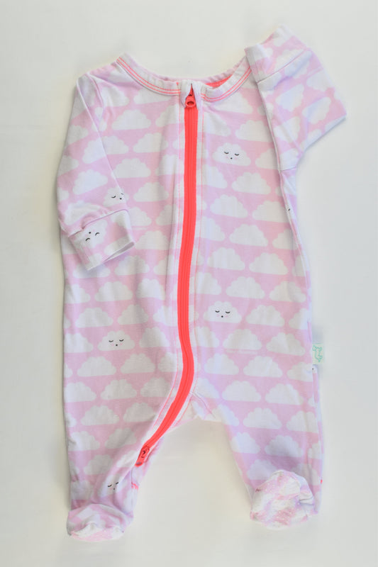 Peter Alexander Baby Size 0/3 months Clouds Footed Romper