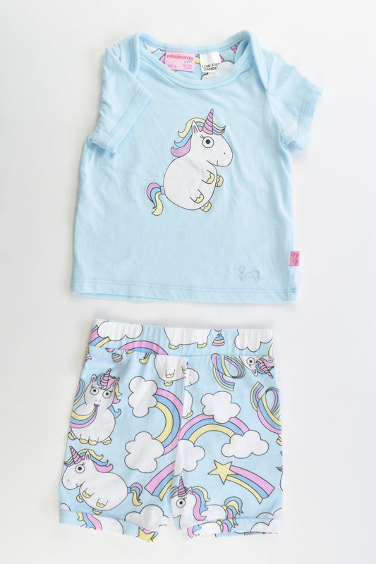 Peter Alexander Size 0 (9/12 months) Unicorn Pj Set