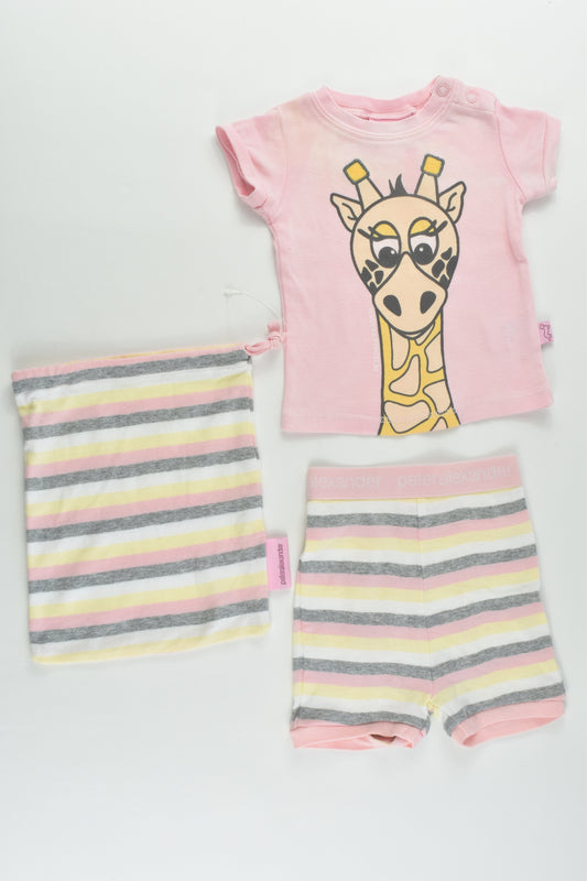 Peter Alexander Size 00 (3-6 months) Giraffe Pj Set