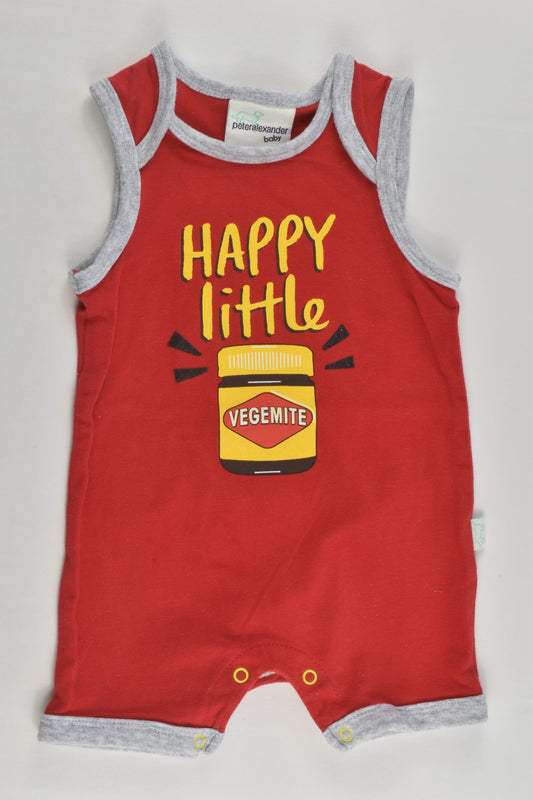 Peter Alexander Size 000 (0/3 months) 'Happy Little Vegemite' Short Romper