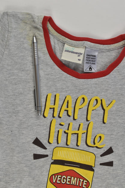 Peter Alexander Size 10-12 'Happy Little Vegemite' Pj Set