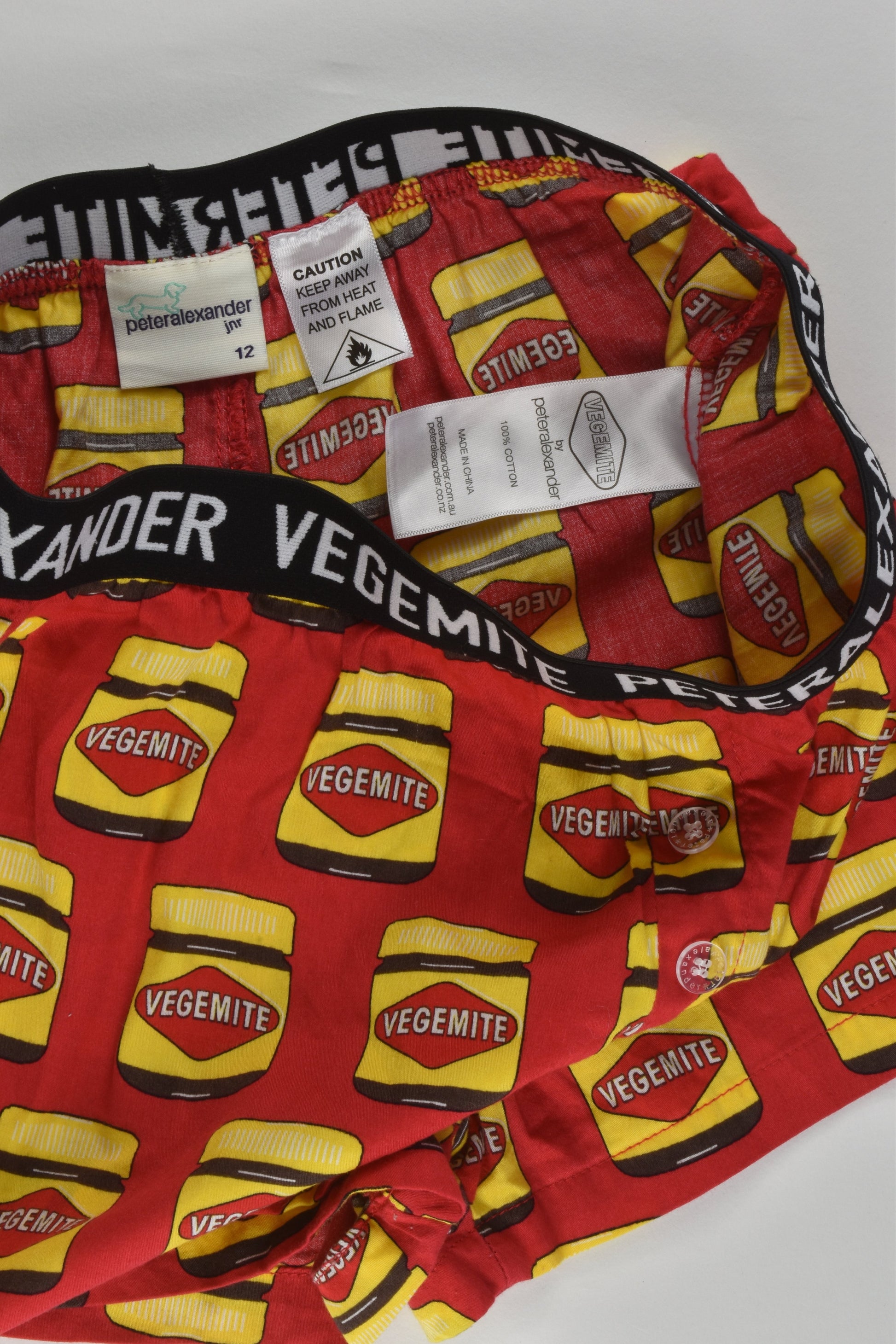 Peter Alexander Size 10-12 'Happy Little Vegemite' Pj Set