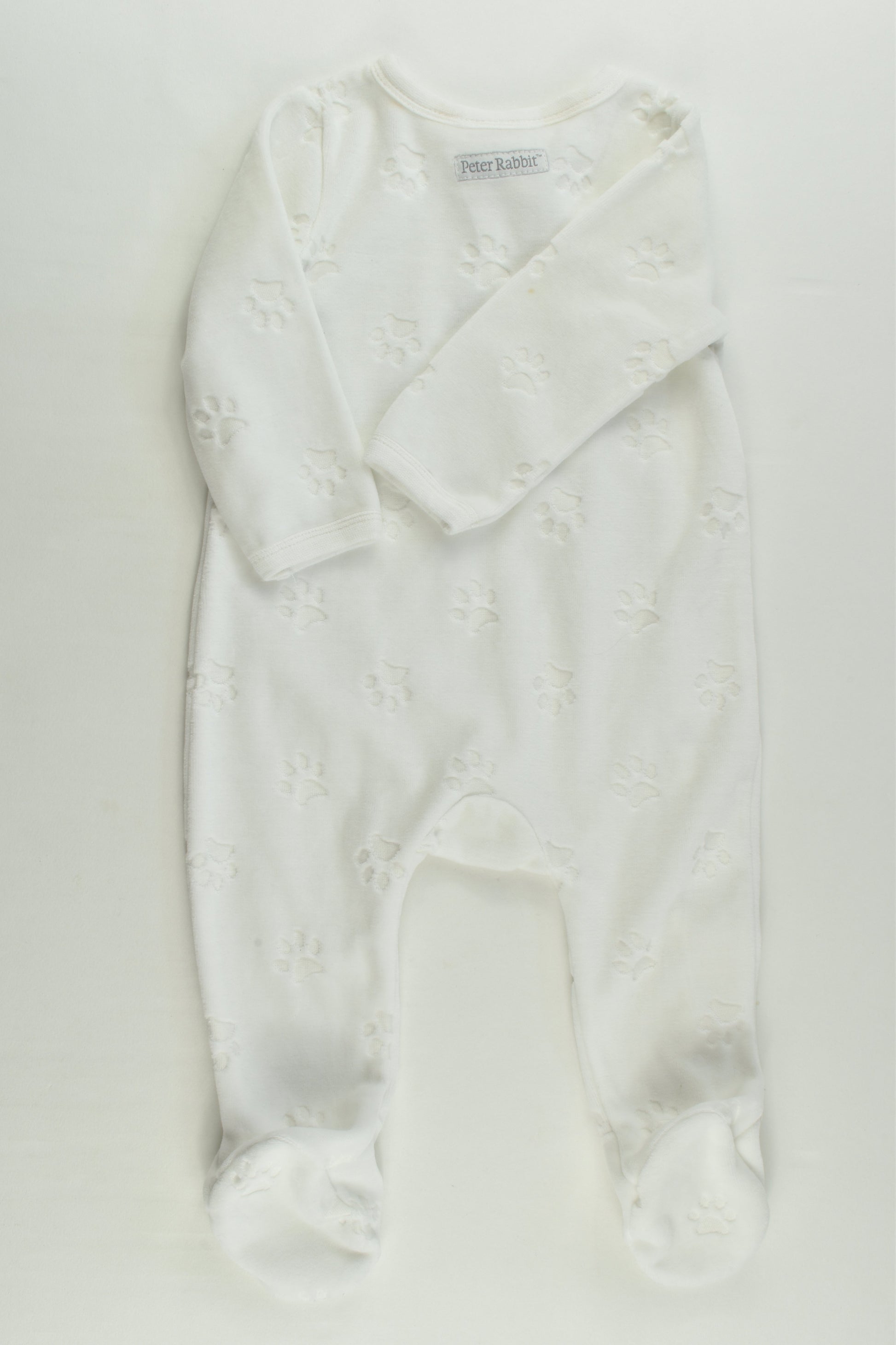 Peter Rabbit Size 00 Footed Velour Romper
