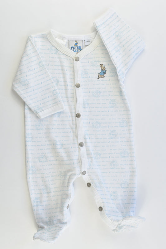Peter Rabbit Size 000 Footed Romper