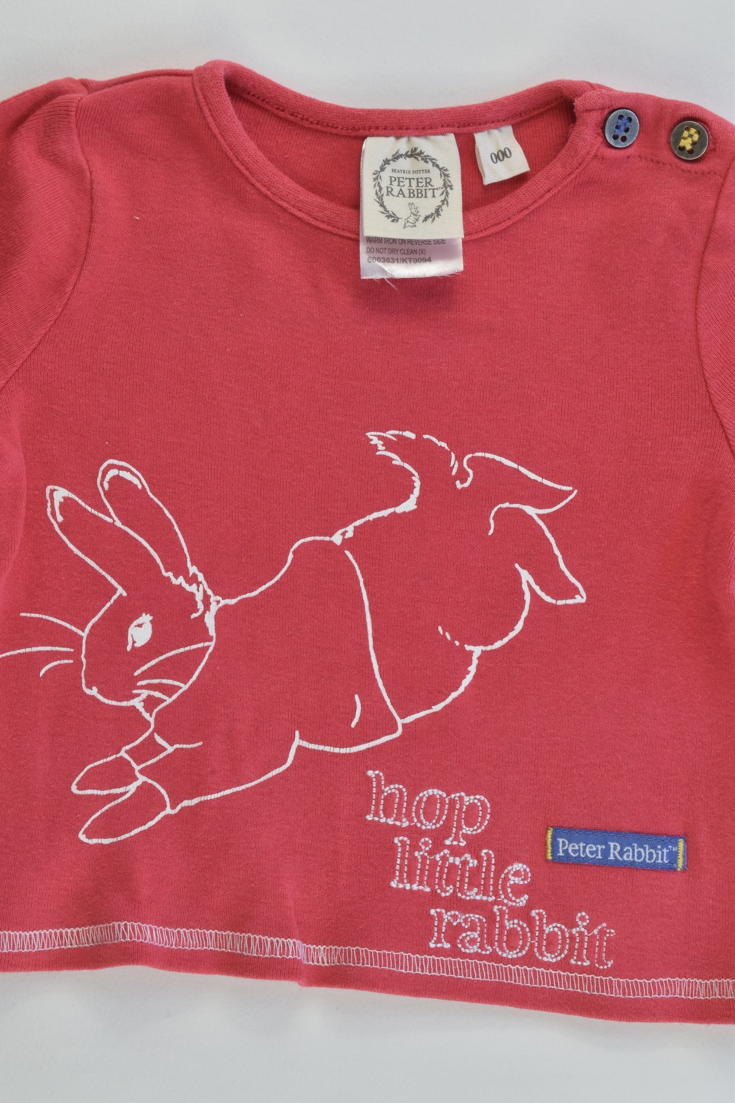 Peter Rabbit Size 000 Top and Pants